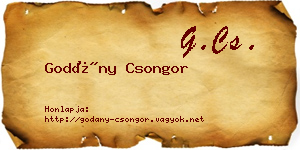 Godány Csongor névjegykártya