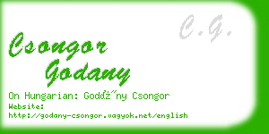 csongor godany business card